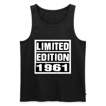 Edition Limitée 1961 Anniversaire 1961 Vintage Rétro - Débardeur bio Premium Homme - noir - Devant - Michal (187cm)