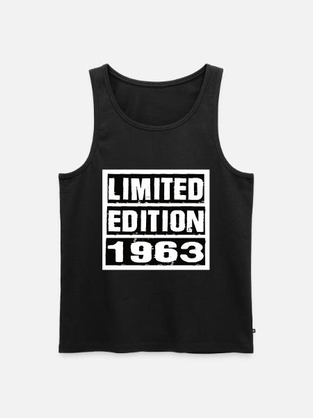 Limited Edition 1963 Birthday 1963 Vintage Retro - Men's Premium Organic Tank Top - black