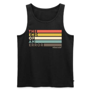 Happy Divorce Party Retro The End - Men's Premium Organic Tank Top - black - Front - AI Model Male 178 light (178cm)