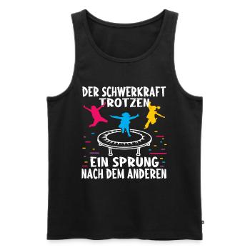 Trampolin springen Outdoor Indoor - Männer Premium Bio Tank Top - Schwarz - Vorne - AI Model Male 178 light (178cm)
