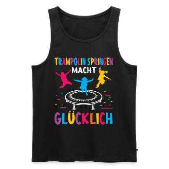 Trampolin springen Outdoor Indoor - Männer Premium Bio Tank Top - Schwarz - Vorne - AI Model Male 178 light (178cm)