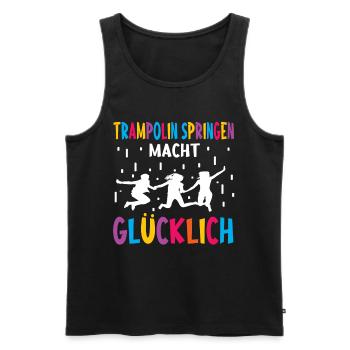 Trampolin springen Outdoor Indoor - Männer Premium Bio Tank Top - Schwarz - Vorne - AI Model Male 178 light (178cm)