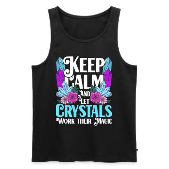 Crystal Healer Crystal Healing Crystals - Débardeur bio Premium Homme - noir - Devant - Michal (187cm)