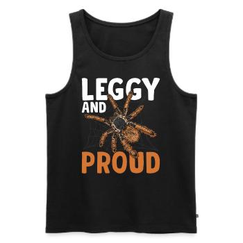 Long-legged and proud tarantula owners - Men's Premium Organic Tank Top - black - Front - AI Model Male 178 light (178cm)