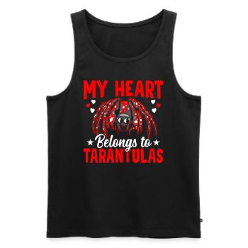 The heart belongs to the tarantula owner - Men's Premium Organic Tank Top - black - Front - AI Model Male 178 light (178cm)