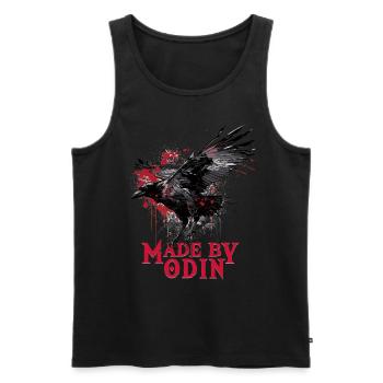Made by odin Wikinger Kultur - Männer Premium Bio Tank Top - Schwarz - Vorne - AI Model Male 178 light (178cm)
