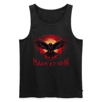Made by odin Wikinger Kultur - Männer Premium Bio Tank Top - Schwarz - Vorne - AI Model Male 178 light (178cm)