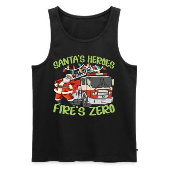 Santa's Heroes Fire's Zero Brandbekämpfung Weihnac - Männer Premium Bio Tank Top - Schwarz - Vorne - Michal (187cm)