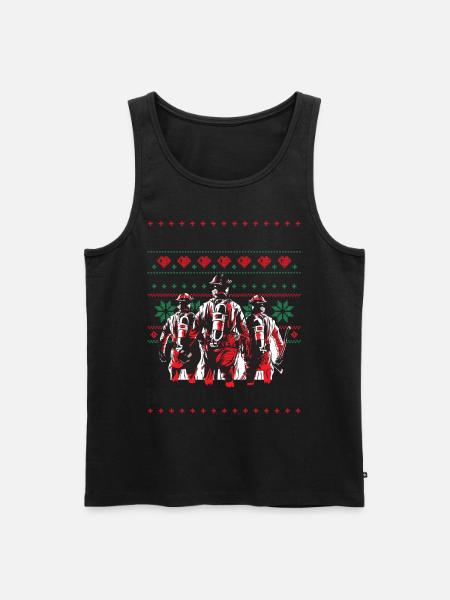 Tapperhed i julelysenes skær - ild - Herre Premium økologisk tanktop - sort