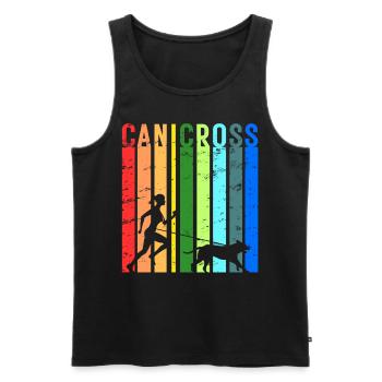 Canicross Hundesport Hundelauf Idee - Männer Premium Bio Tank Top - Schwarz - Vorne - AI Model Male 178 light (178cm)