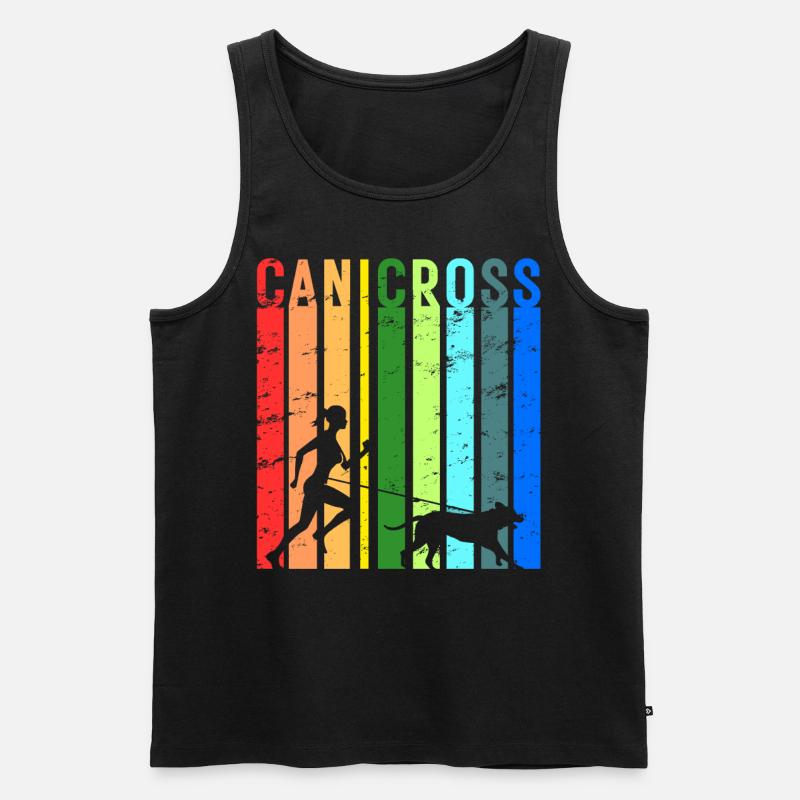 Idée de course de chien de sport canicross - Débardeur bio Premium Homme - noir