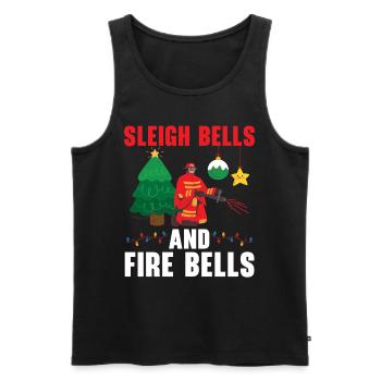 Schlittenglocken und Feuerglocken Brandbekämpfung - Männer Premium Bio Tank Top - Schwarz - Vorne - Michal (187cm)