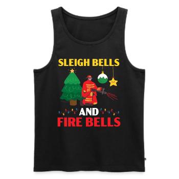 Schlittenglocken und Feuerglocken Brandbekämpfung - Männer Premium Bio Tank Top - Schwarz - Vorne - Michal (187cm)