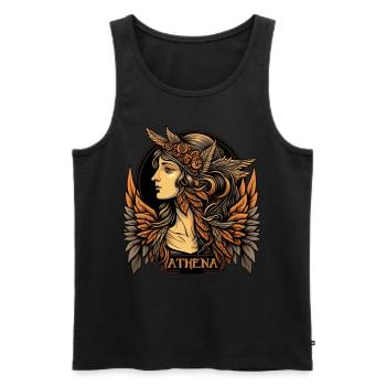 Athena Ancient Greece Goddess Greek Mythology - Männer Premium Bio Tank Top - Schwarz - Vorne - Michal (187cm)