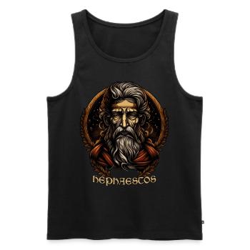Hephaestus Ancient Greece Mythology Greek God - Männer Premium Bio Tank Top - Schwarz - Vorne - Michal (187cm)