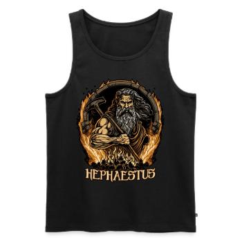 Ancient Greece Deity Greek Mythology Hephaestus - Männer Premium Bio Tank Top - Schwarz - Vorne - Michal (187cm)