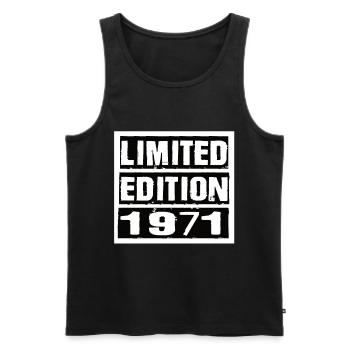 Edition Limitée 1971 Anniversaire 1971 Vintage Rétro - Débardeur bio Premium Homme - noir - Devant - Michal (187cm)