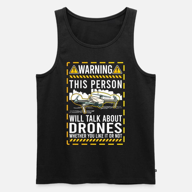 Drone Drone Pilot Quadcopter - Débardeur bio Premium Homme - noir