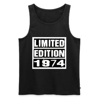 Edition Limitée 1974 Anniversaire 1974 Vintage Rétro - Débardeur bio Premium Homme - noir - Devant - Michal (187cm)