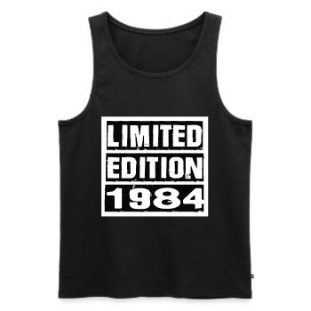 Edition Limitée 1984 Anniversaire 1984 Vintage Rétro - Débardeur bio Premium Homme - noir - Devant - Michal (187cm)