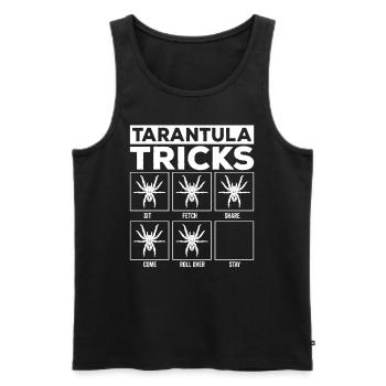 Tarantula tricks pet spider owners, - Men's Premium Organic Tank Top - black - Front - AI Model Male 178 light (178cm)