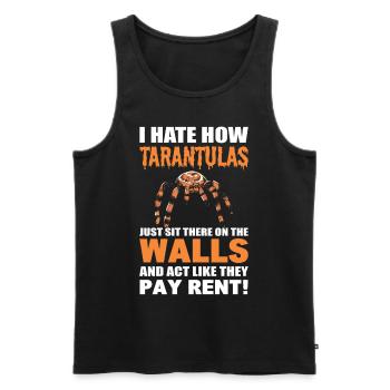Tarantel Spinne Ich hasse wie Taranteln - Männer Premium Bio Tank Top - Schwarz - Vorne - AI Model Male 178 light (178cm)