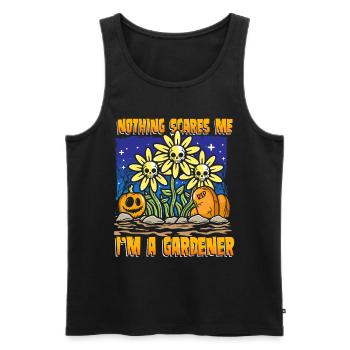 Nichts macht mir Angst ich bin ein Gärtner - Männer Premium Bio Tank Top - Schwarz - Vorne - Michal (187cm)