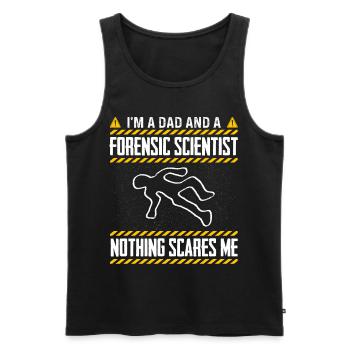 Funny science - Men's Premium Organic Tank Top - black - Front - AI Model Male 178 light (178cm)