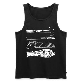 Forensischer Wissenschaftler Wissenschaftlicher Er - Männer Premium Bio Tank Top - Schwarz - Vorne - AI Model Male 178 light (178cm)