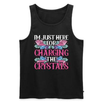Kristallheiler Kristalle Charging The Crystals - Männer Premium Bio Tank Top - Schwarz - Vorne - AI Model Male 178 light (178cm)