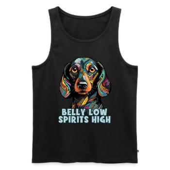 Dog Saying Dachshund Design pour les amoureux des chiens - Débardeur bio Premium Homme - noir - Devant - Michal (187cm)