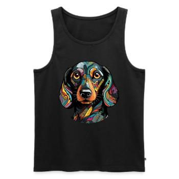 Hunde Spruch Dachshund Design für Hundeliebhaber - Männer Premium Bio Tank Top - Schwarz - Vorne - Michal (187cm)