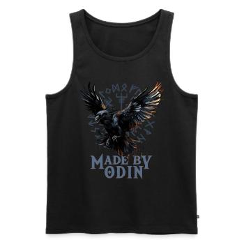 Made by odin Wikinger Kultur - Männer Premium Bio Tank Top - Schwarz - Vorne - AI Model Male 178 light (178cm)