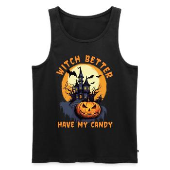 Halloween design für die Halloween Party - Männer Premium Bio Tank Top - Schwarz - Vorne - AI Model Male 178 light (178cm)
