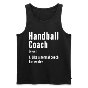Handball Coach cool handballer - Men's Premium Organic Tank Top - black - Front - AI Model Male 178 light (178cm)