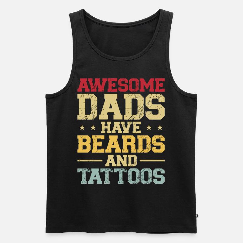 Beard Lover Bearded Man Dad - Männer Premium Bio Tank Top - Schwarz