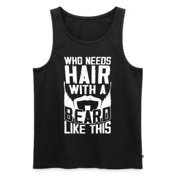 Beard Lover Bearded Man Who Needs - Men's Premium Organic Tank Top - black - Front - AI Model Male 178 light (178cm)