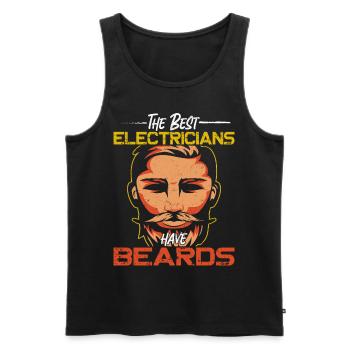 Beard Lover Bearded Man - Men's Premium Organic Tank Top - black - Front - Michal (187cm)
