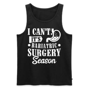 Funny stomach - Men's Premium Organic Tank Top - black - Front - Michal (187cm)