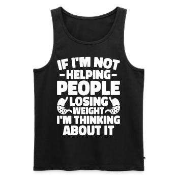 Funny gastric bypass surgery Bariatrics - Men's Premium Organic Tank Top - black - Front - Michal (187cm)