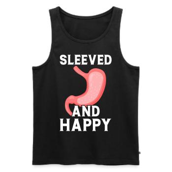 Lustige Magenhülse Bariatrische Chirurgie - Männer Premium Bio Tank Top - Schwarz - Vorne - AI Model Male 178 light (178cm)