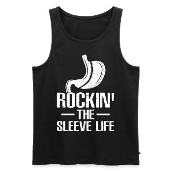 Lustige Magenhülse Bariatrische Chirurgie - Männer Premium Bio Tank Top - Schwarz - Vorne - Michal (187cm)