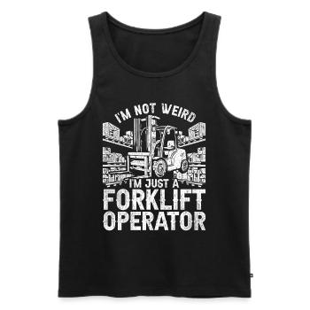 Gabelstaplerfahrer Forklift Operator - Männer Premium Bio Tank Top - Schwarz - Vorne - AI Model Male 178 light (178cm)