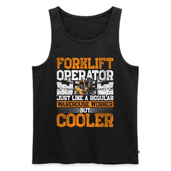 Gabelstaplerfahrer - Männer Premium Bio Tank Top - Schwarz - Vorne - AI Model Male 178 light (178cm)