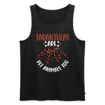 tarentules, animaux domestiques, propriétaires d’araignées, - Débardeur bio Premium Homme - noir - Devant - AI Model Male 178 light (178cm)