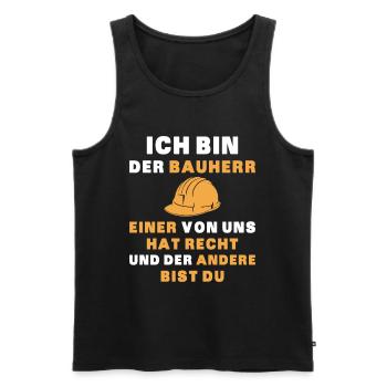 Bauherr Hausbau Hauskauf - Männer Premium Bio Tank Top - Schwarz - Vorne - Michal (187cm)