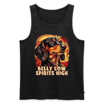 Dog Saying Dachshund Design pour les amoureux des chiens - Débardeur bio Premium Homme - noir - Devant - Michal (187cm)