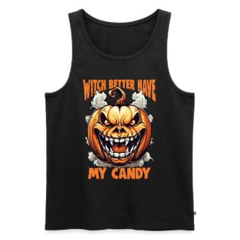 Halloween design for the Halloween party - Men's Premium Organic Tank Top - black - Front - AI Model Male 178 light (178cm)