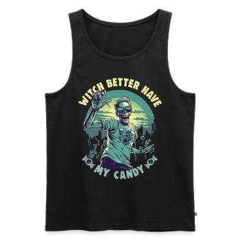 Halloween design for the Halloween party - Men's Premium Organic Tank Top - black - Front - AI Model Male 178 light (178cm)