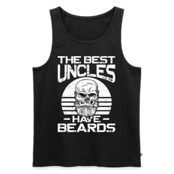 Beard Lover Bearded Man Uncle The - Men's Premium Organic Tank Top - black - Front - Michal (187cm)